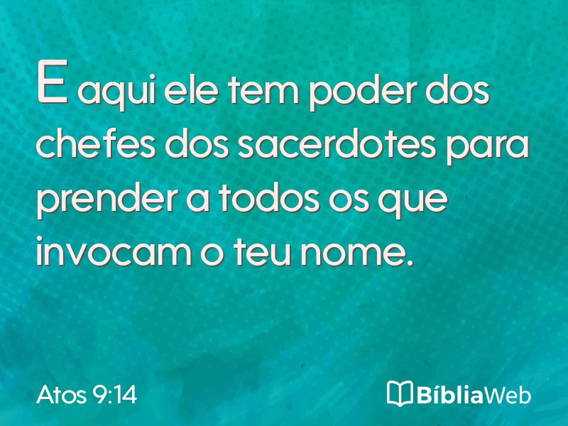 Atos 9:14 em imagem para compartilhar