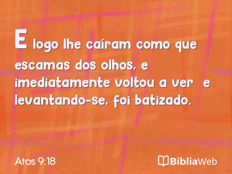 Atos 9:18 em imagem para compartilhar