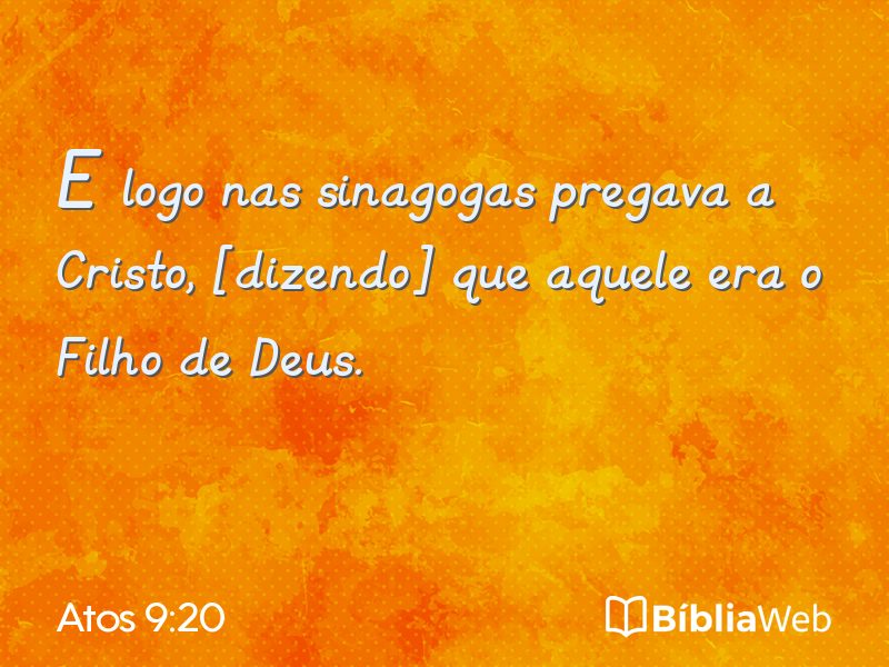 Atos 9:20 em imagem para compartilhar