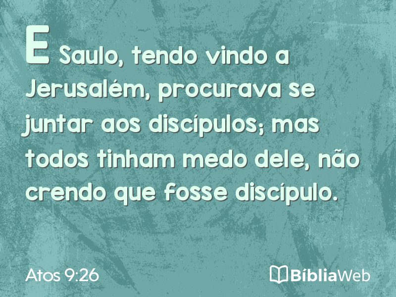 Atos 9:26 em imagem para compartilhar