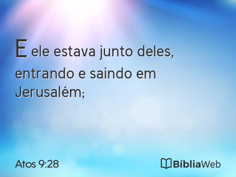 Atos 9:28 em imagem para compartilhar
