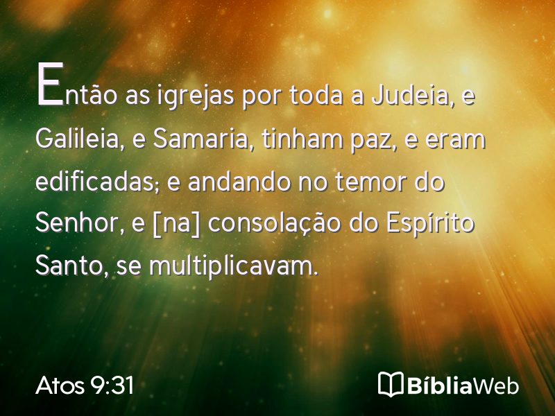 Atos 9:31 em imagem para compartilhar