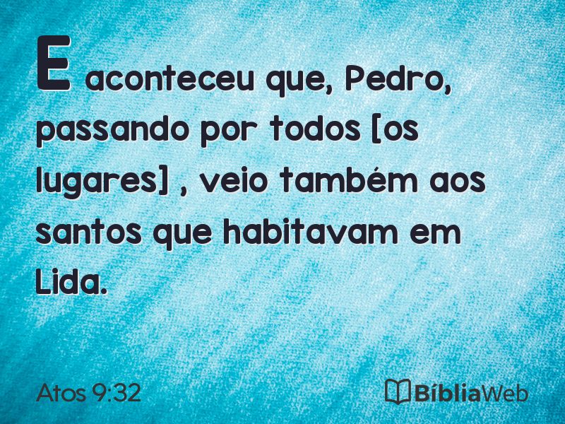 Atos 9:32 em imagem para compartilhar