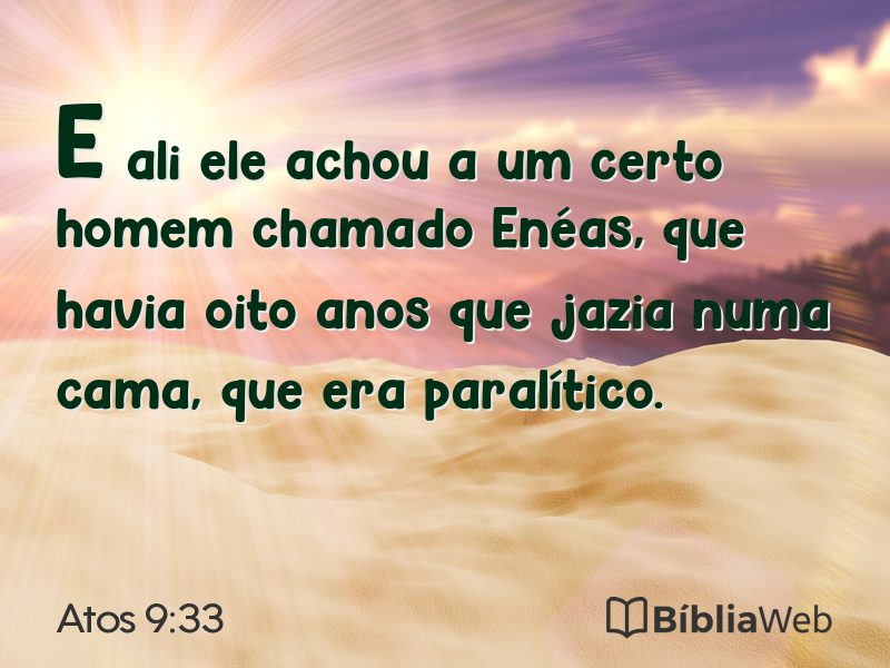 Atos 9:33 em imagem para compartilhar