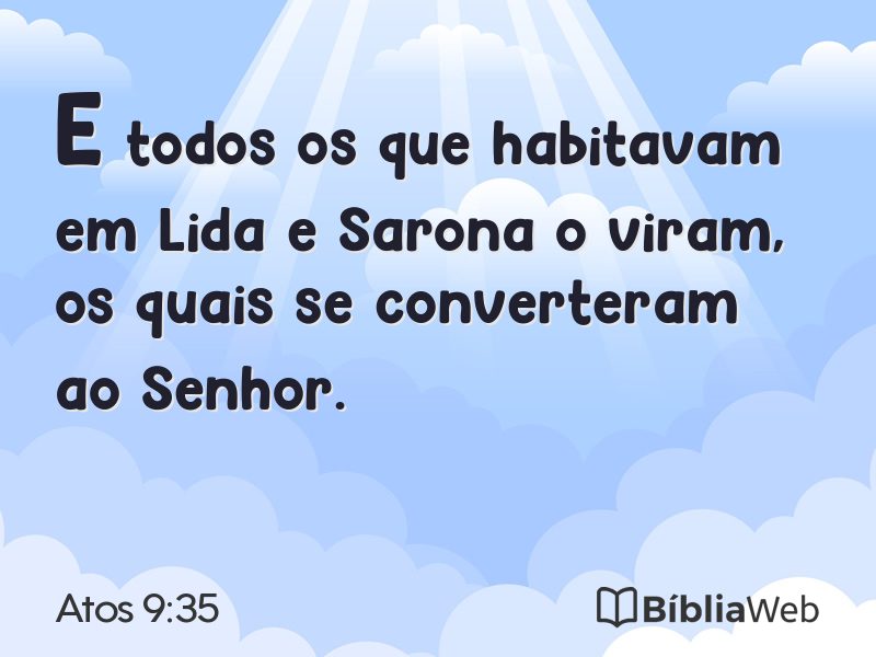 Atos 9:35 em imagem para compartilhar