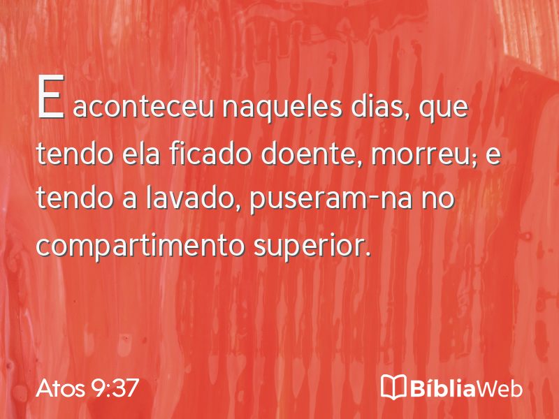 Atos 9:37 em imagem para compartilhar