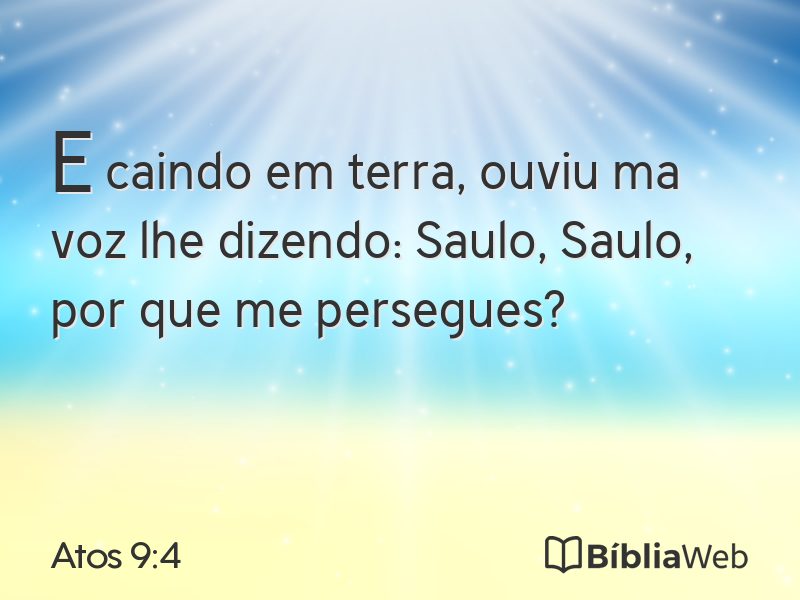 Atos 9:4 em imagem para compartilhar