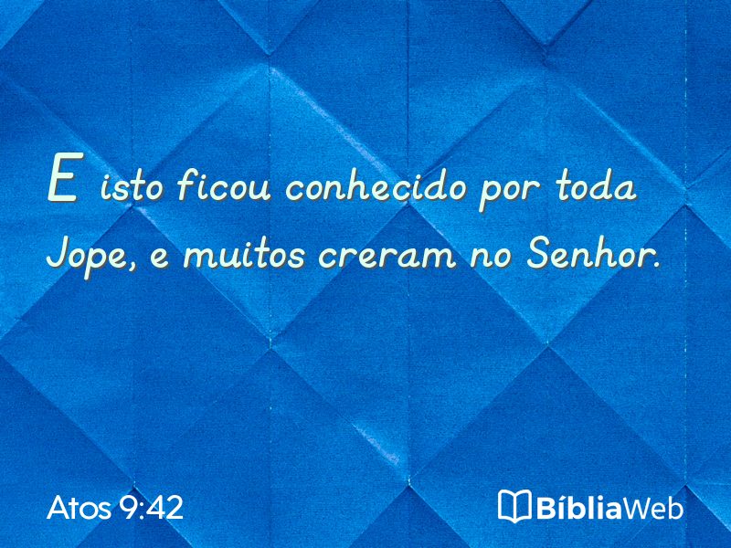 Atos 9:42 em imagem para compartilhar