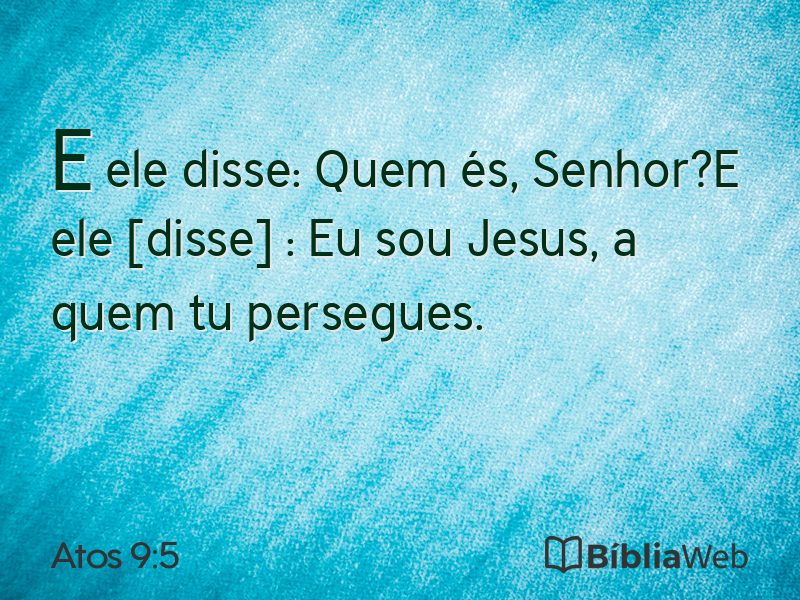 Atos 9:5 em imagem para compartilhar