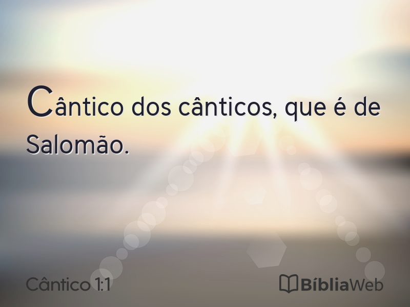 Cântico 1:1 em imagem para compartilhar
