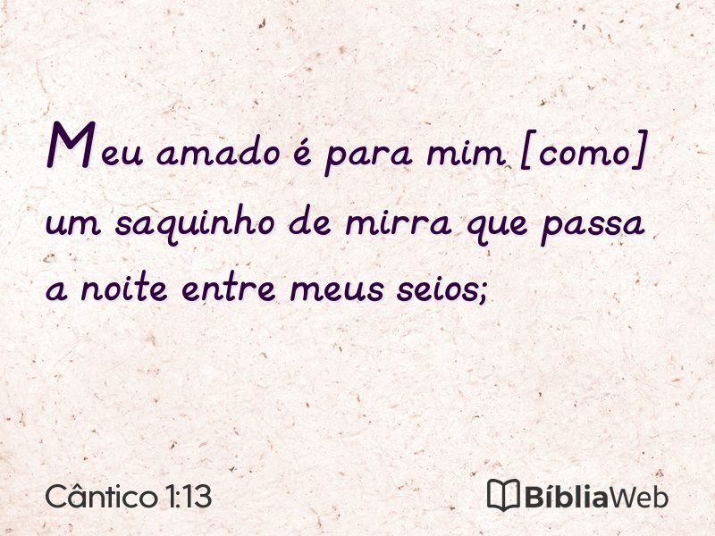 Cântico 1:13 em imagem para compartilhar