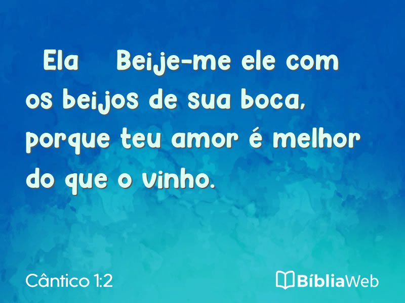 Cântico 1:2 em imagem para compartilhar