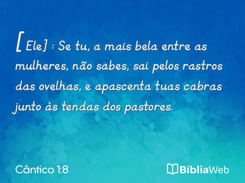Cântico 1:8 em imagem para compartilhar