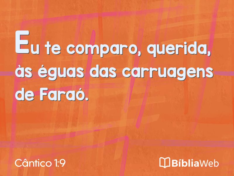 Cântico 1:9 em imagem para compartilhar