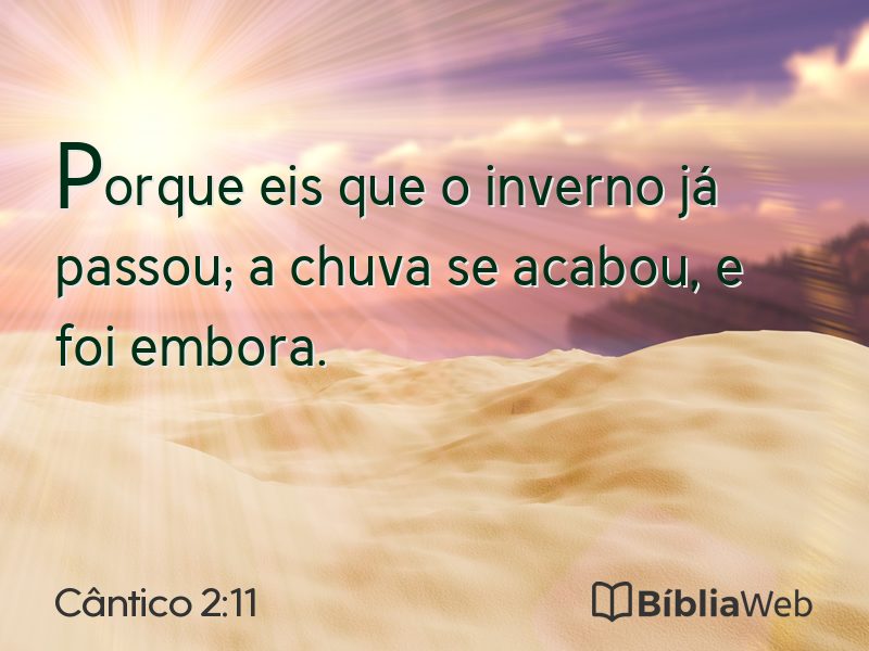 Cântico 2:11 em imagem para compartilhar