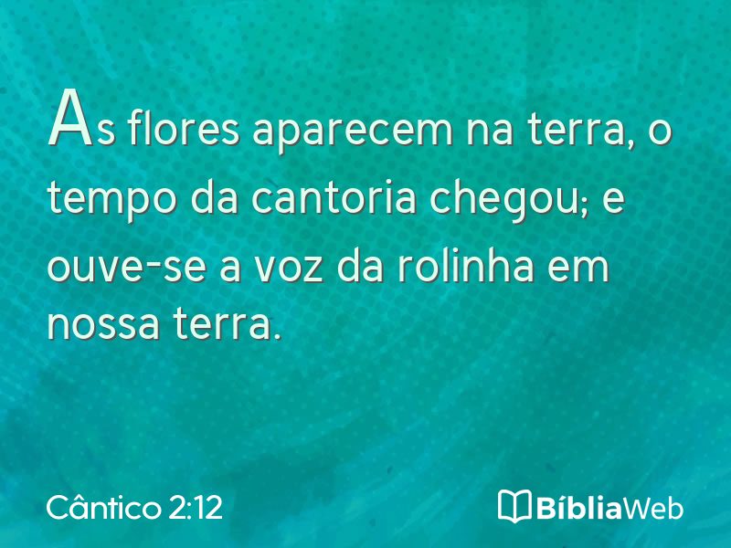 Cântico 2:12 em imagem para compartilhar