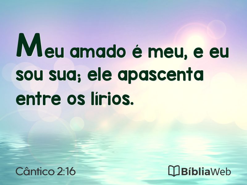 Cântico 2:16 em imagem para compartilhar