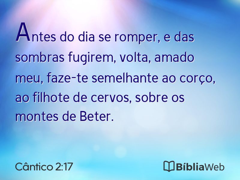 Cântico 2:17 em imagem para compartilhar