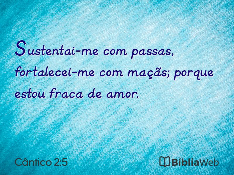 Cântico 2:5 em imagem para compartilhar
