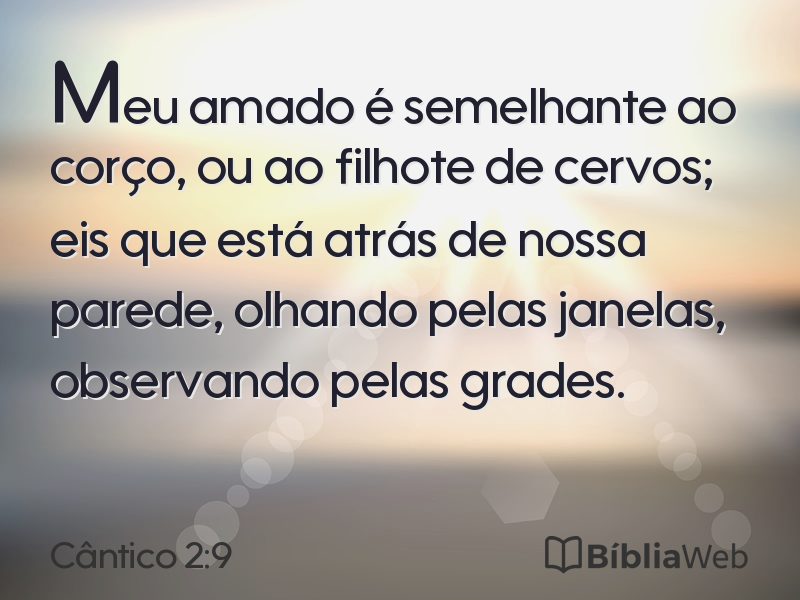 Cântico 2:9 em imagem para compartilhar