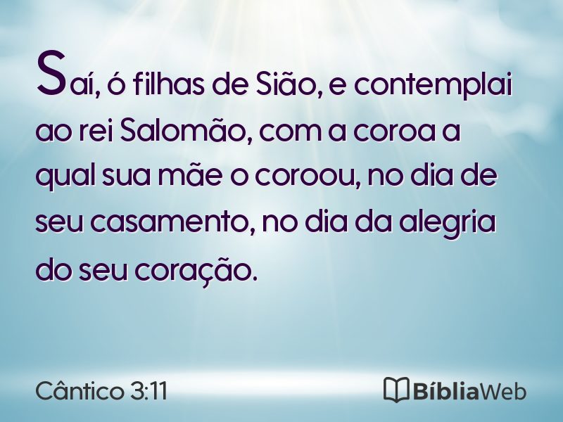 Cântico 3:11 em imagem para compartilhar