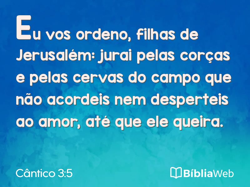 Cântico 3:5 em imagem para compartilhar