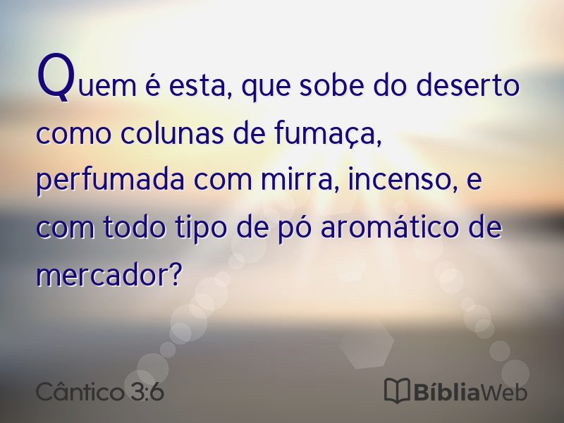 Cântico 3:6 em imagem para compartilhar
