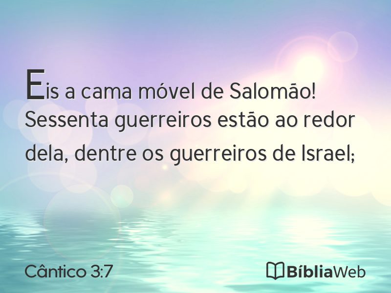 Cântico 3:7 em imagem para compartilhar