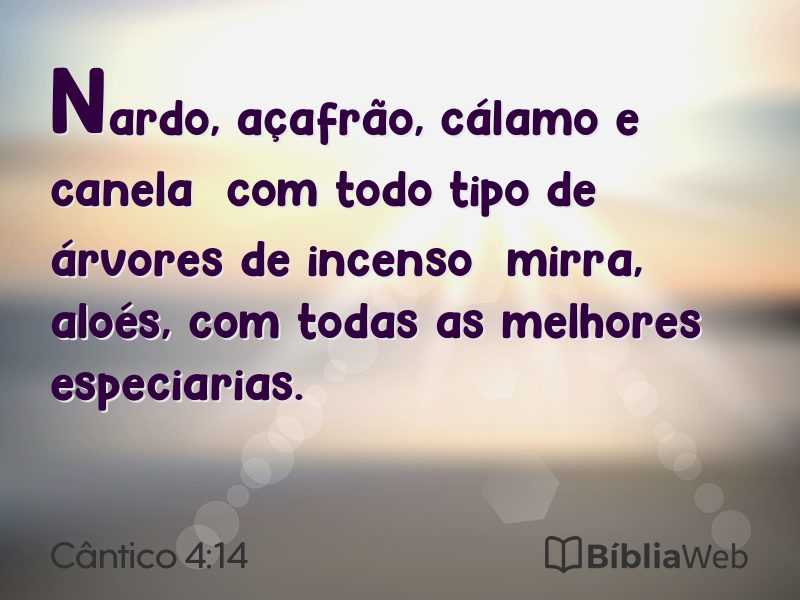 Cântico 4:14 em imagem para compartilhar