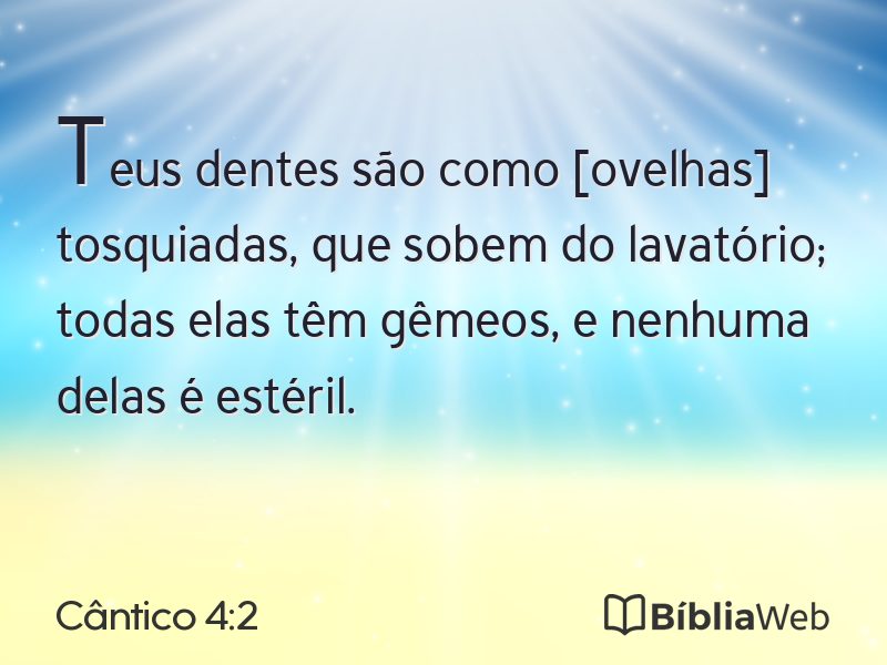 Cântico 4:2 em imagem para compartilhar