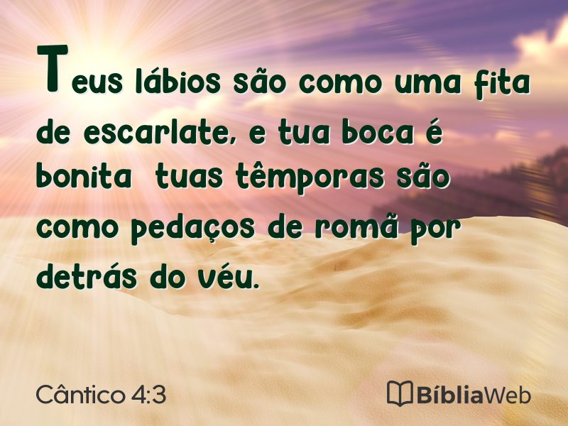 Cântico 4:3 em imagem para compartilhar