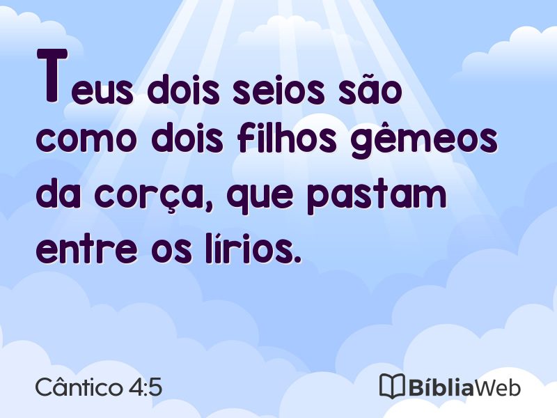 Cântico 4:5 em imagem para compartilhar