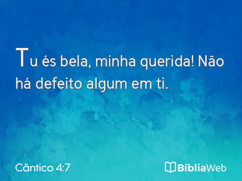 Cântico 4:7 em imagem para compartilhar