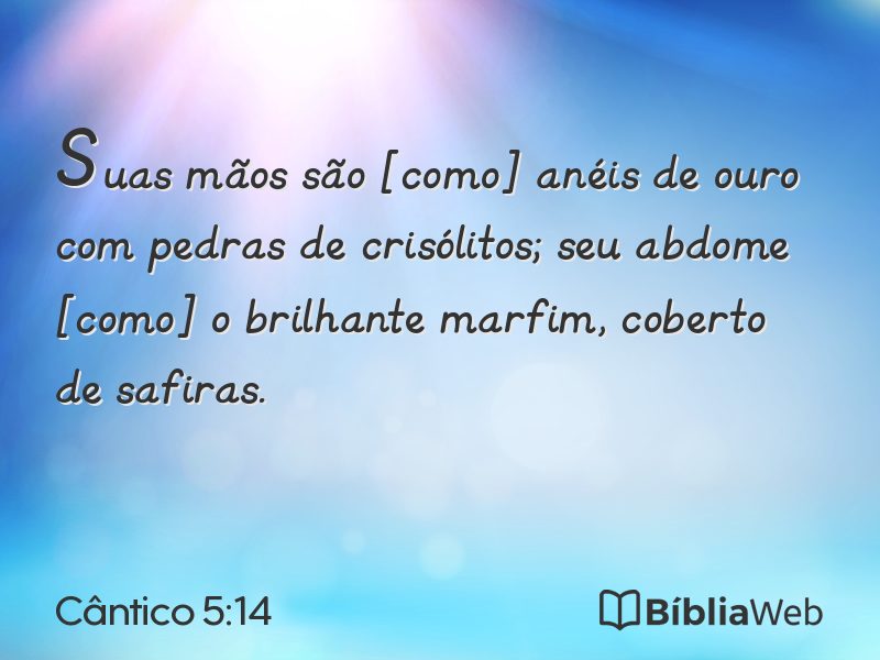 Cântico 5:14 em imagem para compartilhar