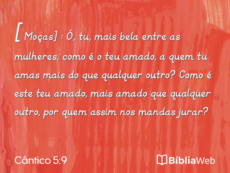 Cântico 5:9 em imagem para compartilhar