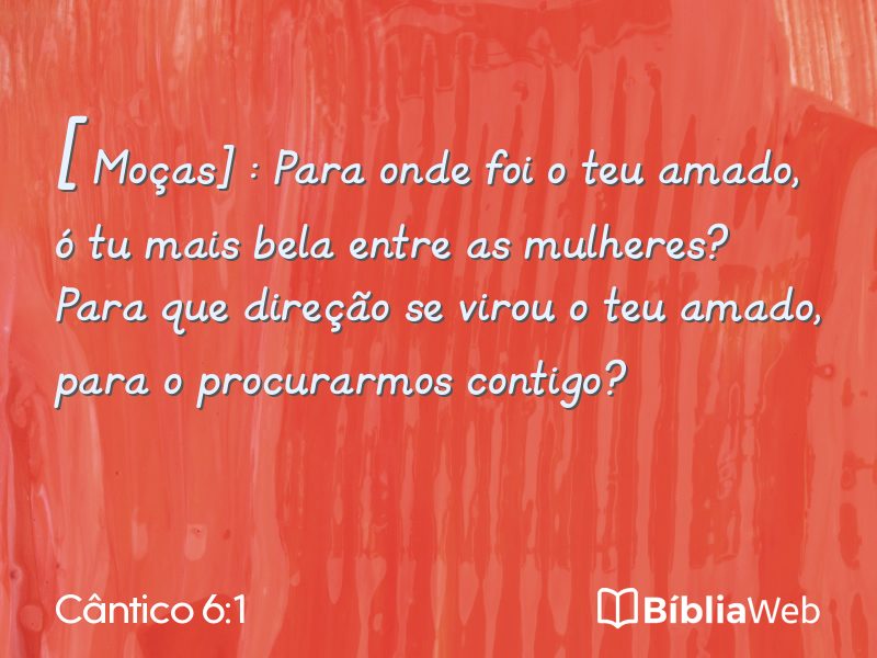 Cântico 6:1 em imagem para compartilhar