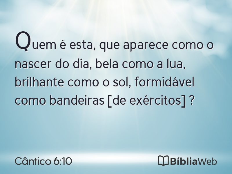Cântico 6:10 em imagem para compartilhar