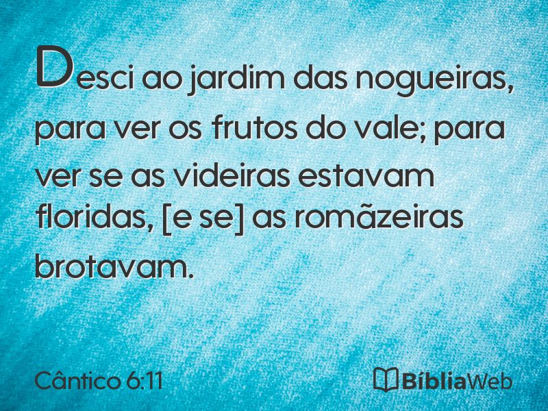 Cântico 6:11 em imagem para compartilhar