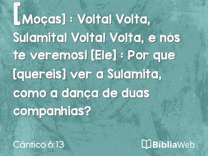 Cântico 6:13 em imagem para compartilhar