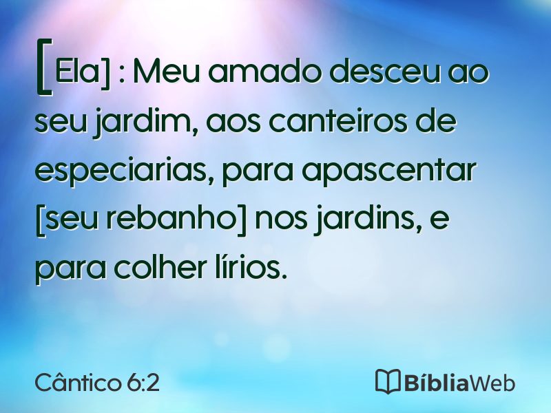 Cântico 6:2 em imagem para compartilhar