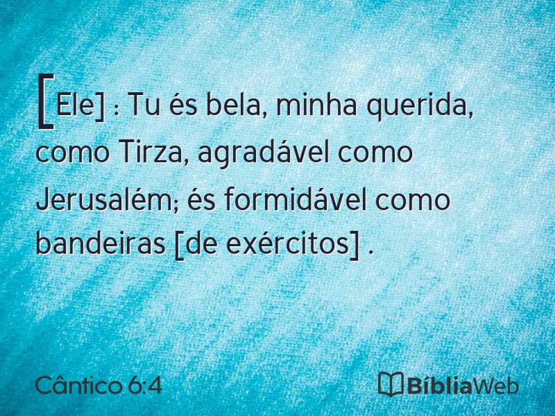 Cântico 6:4 em imagem para compartilhar