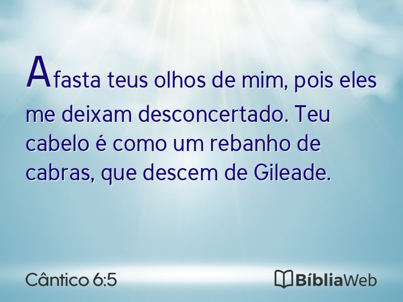Cântico 6:5 em imagem para compartilhar