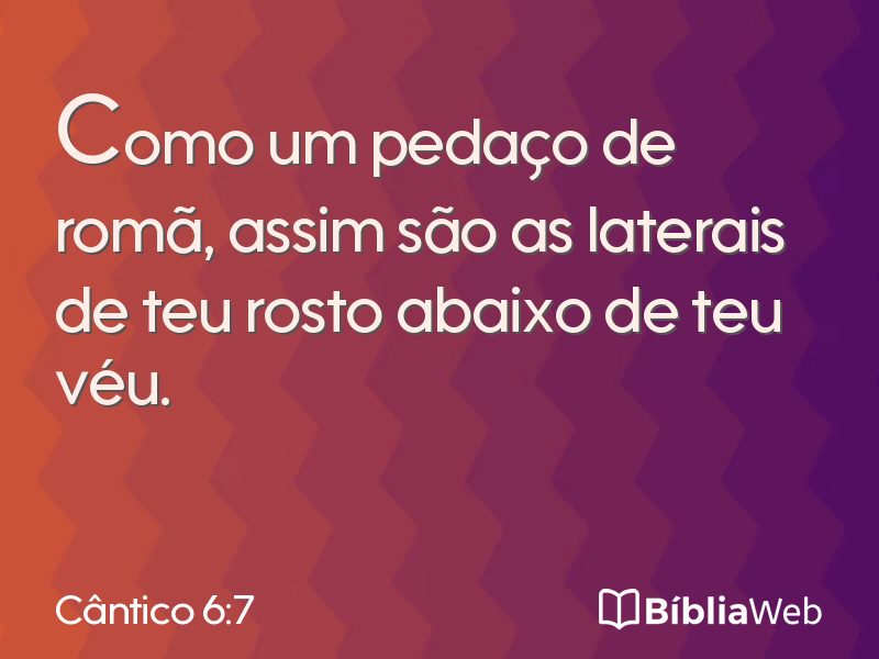 Cântico 6:7 em imagem para compartilhar