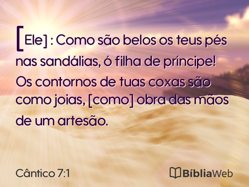 Cântico 7:1 em imagem para compartilhar