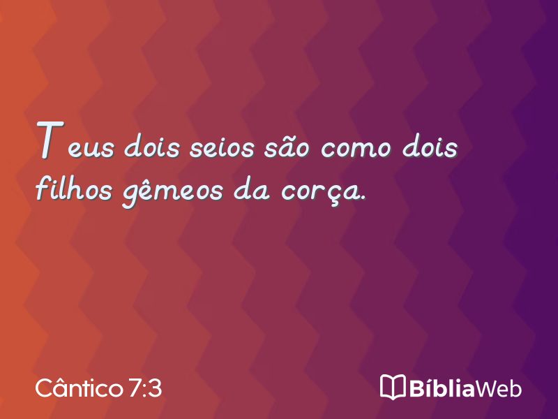 Cântico 7:3 em imagem para compartilhar