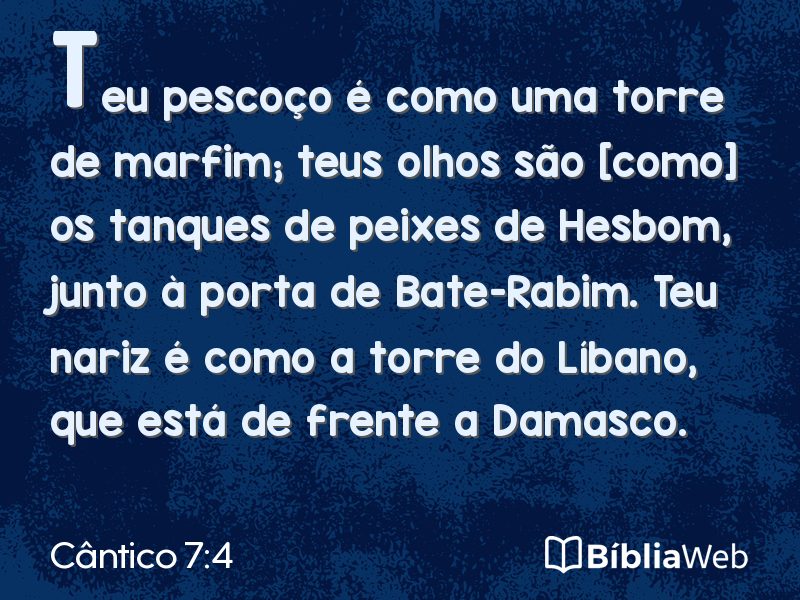 Cântico 7:4 em imagem para compartilhar