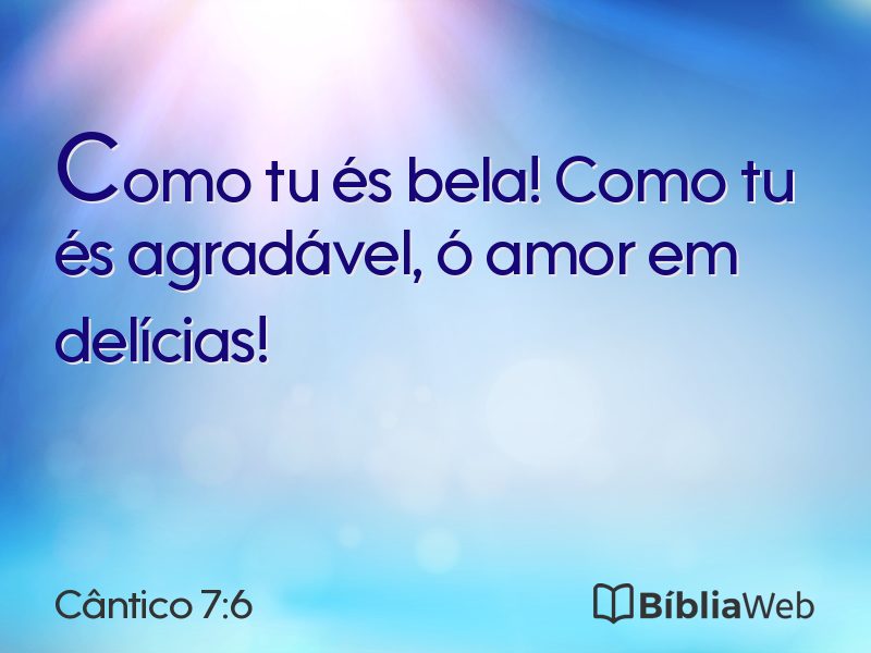 Cântico 7:6 em imagem para compartilhar