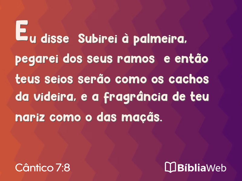 Cântico 7:8 em imagem para compartilhar