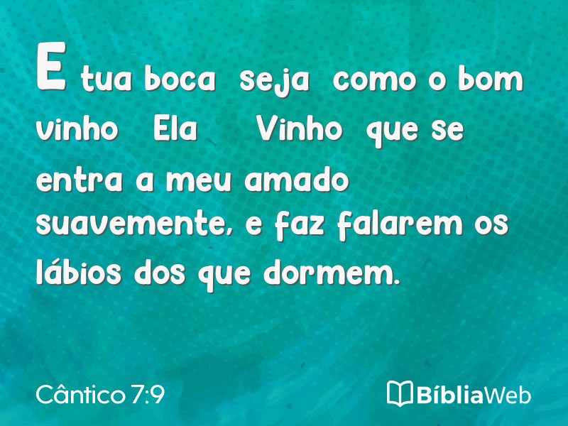 Cântico 7:9 em imagem para compartilhar
