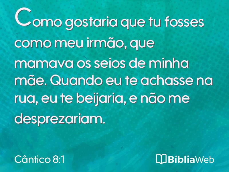 Cântico 8:1 em imagem para compartilhar